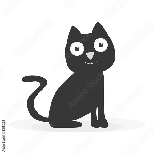 Isolated cat icon. Animal icon. Halloween holiday - Vector