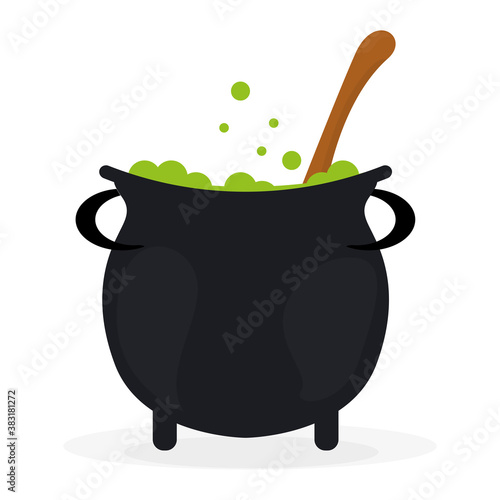 Witch pot icon. Halloween holiday - Vector illustration
