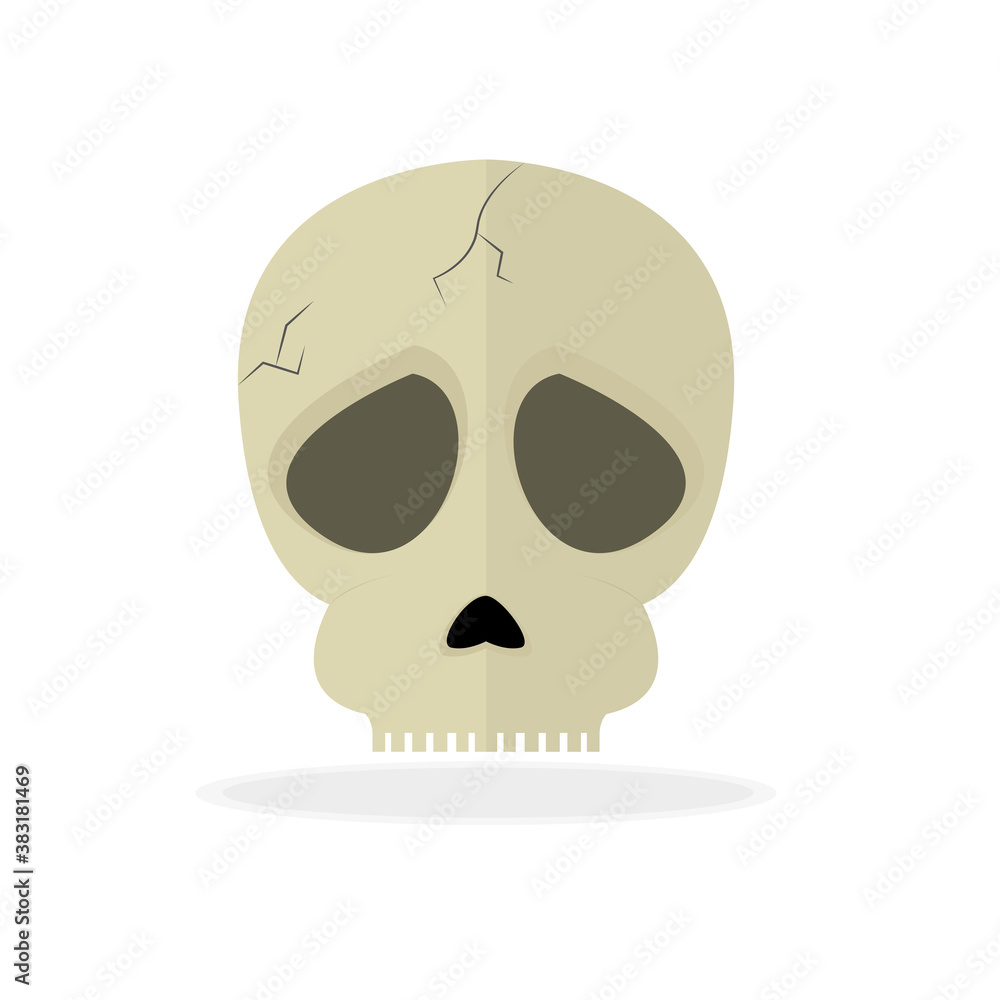Scary halloween skull icon. Halloween holiday - Vector