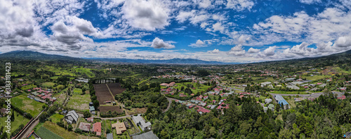 Aerial View of Ruta 32, San Luis, Heredia and San Jose, Costa Rica