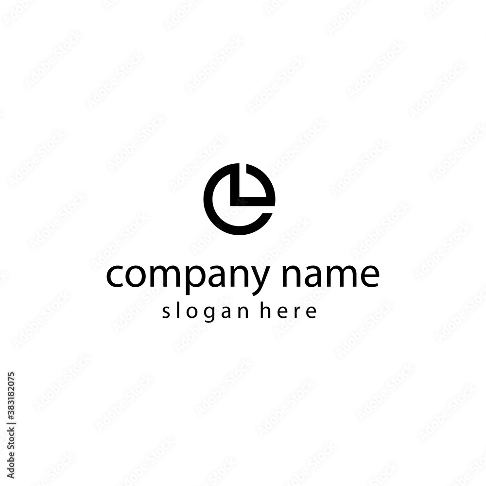 Fototapeta premium letter l creative logo template for sale. vector illustration circle design