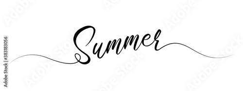 summer letter calligraphy banner