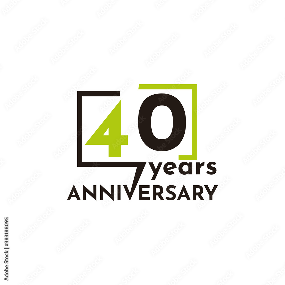 40 Years Anniversary Celebration Vector Template Design Illustration 40 Years Anniversary Celebration Vector Template Design Illustration