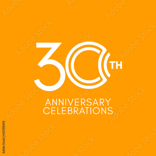 30 th Anniversary Celebration Vector Template Design Illustration