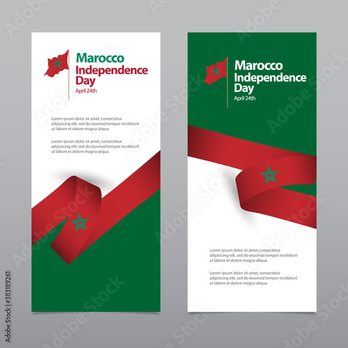 Happy Morocco Independence Day Celebration Vector Template Design Illustration