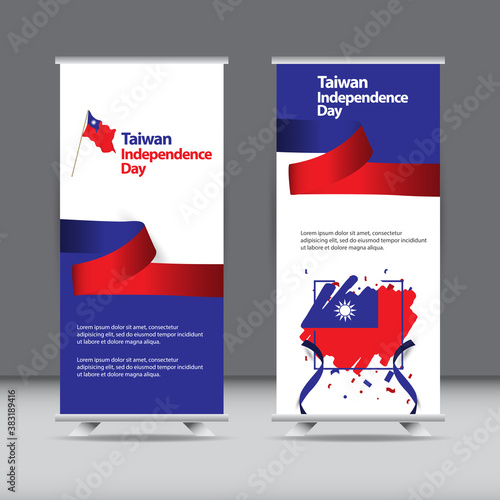 Happy Taiwan Independence Day Celebration Vector Template Design Illustration