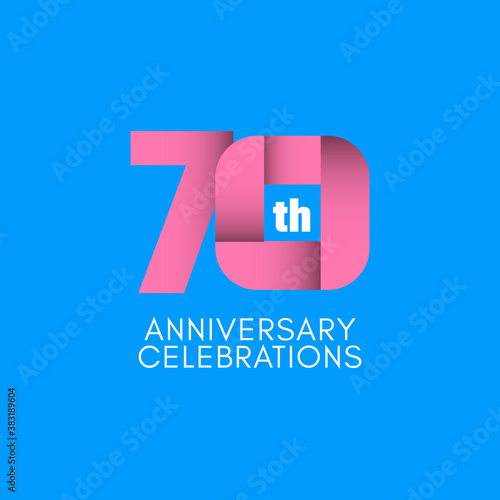 70 th Anniversary Celebration Vector Template Design Illustration