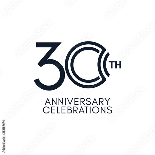30 th Anniversary Celebration Vector Template Design Illustration