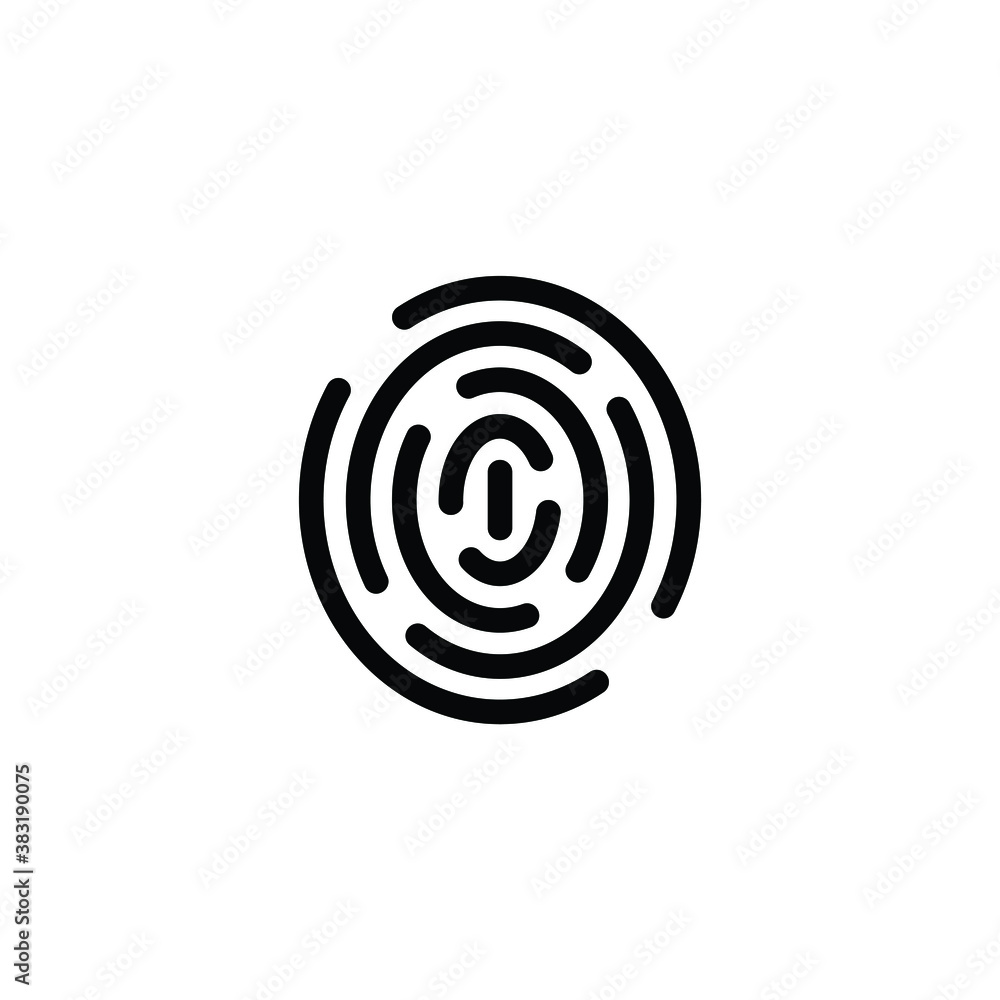Finger print icon vector isolated on white, logo sign and symbol. Finger print icon vector isolated on white, logo sign and symbol.