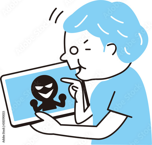 シニア女性　iPad　詐欺