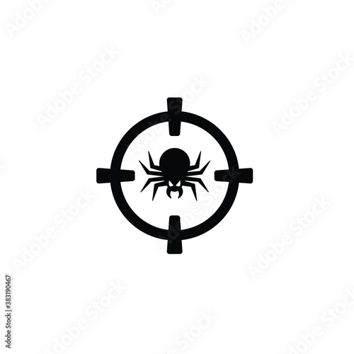 Computer virus killer icon vector isolated on white, logo sign and symbol.