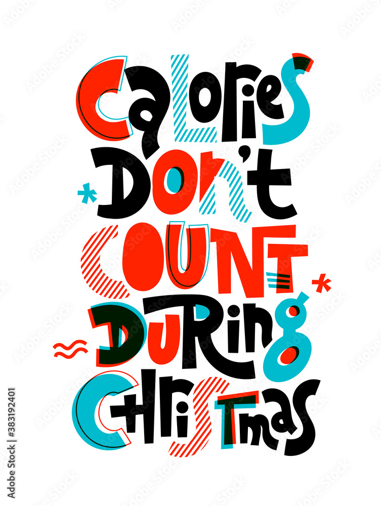 Fototapeta premium Anti Christmas vector lettering