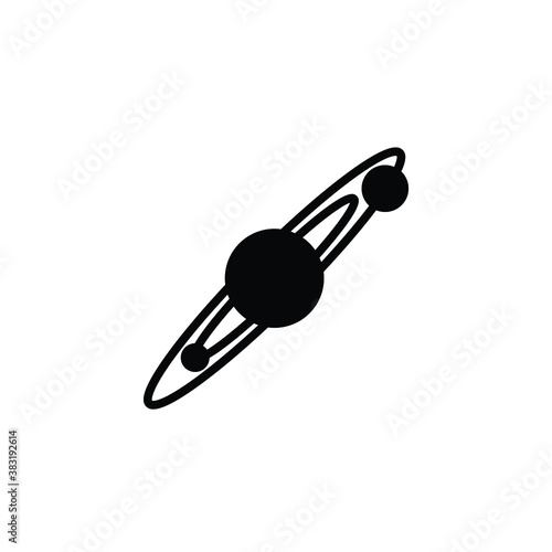 solar system icon vector isolated on white, logo sign and symbol.