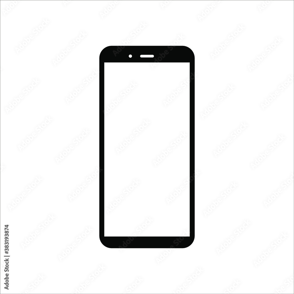 phone vector with blank white screen isolated on white background. eps 10 phone vector with blank white screen isolated on white background. eps 10