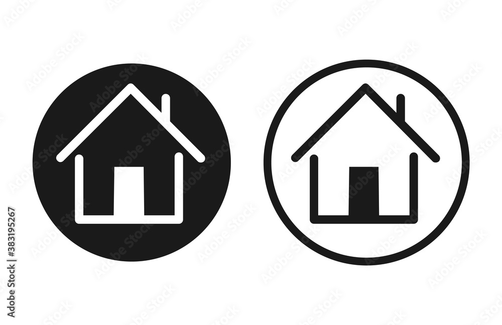 House Icon in circle . Vector illustration House Icon in circle . Vector illustration