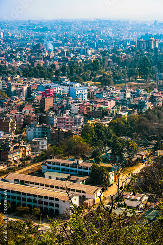 Colourful buildings of Kathmandu , the capital of Nepal.