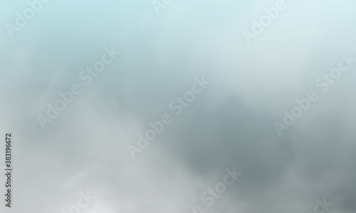 Abstract white smoke on jade green color background