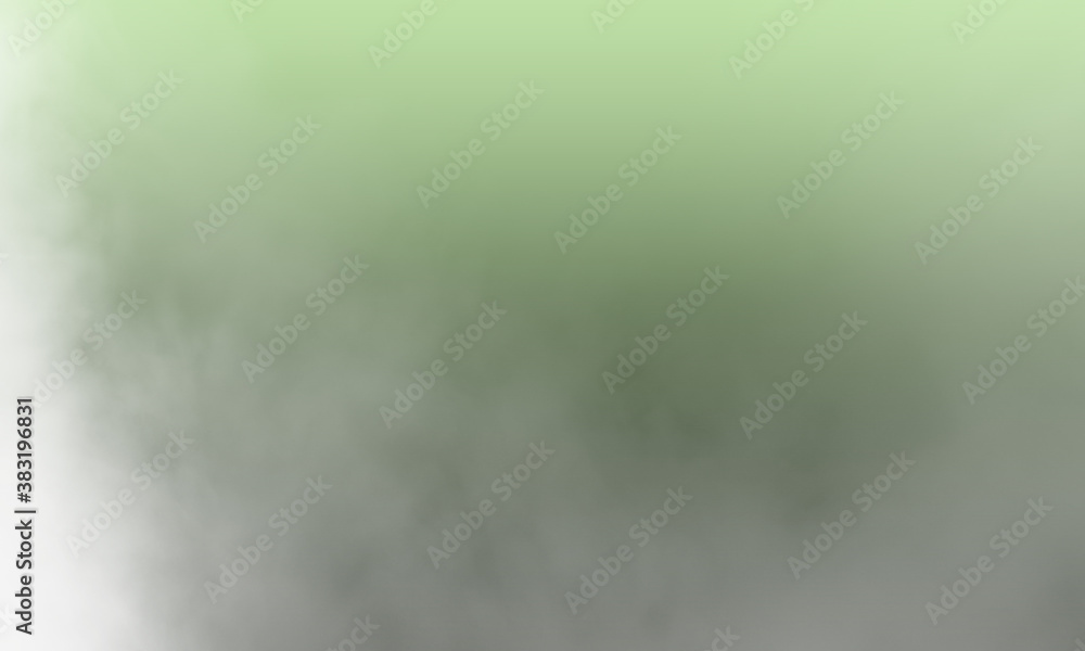 Abstract white smoke on pale green color background