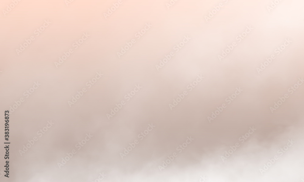Fototapeta premium Abstract white smoke on pastel peach color background