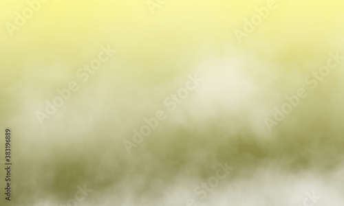 Abstract white smoke on pastel yellow color background
