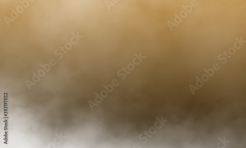 Abstract white smoke on walnut color background