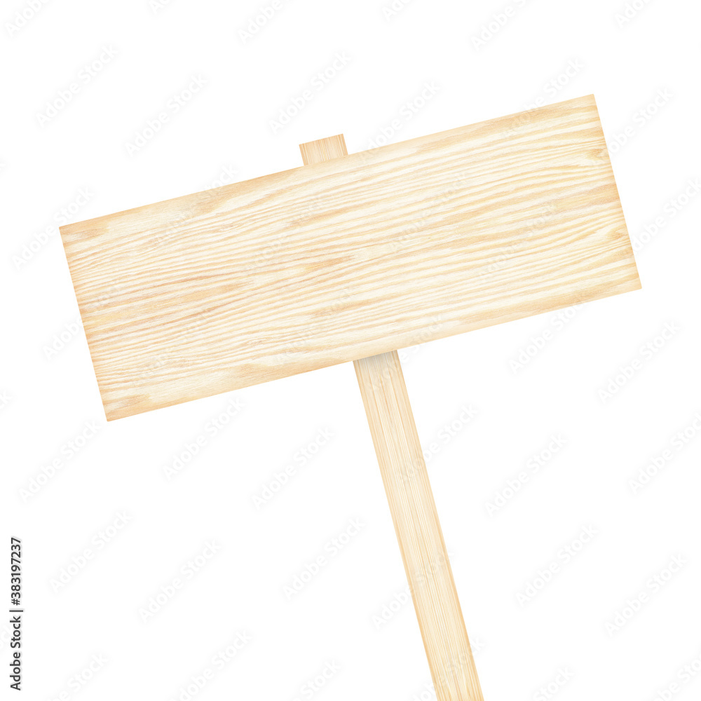 Wooden sign isolated on white Wooden sign isolated on white