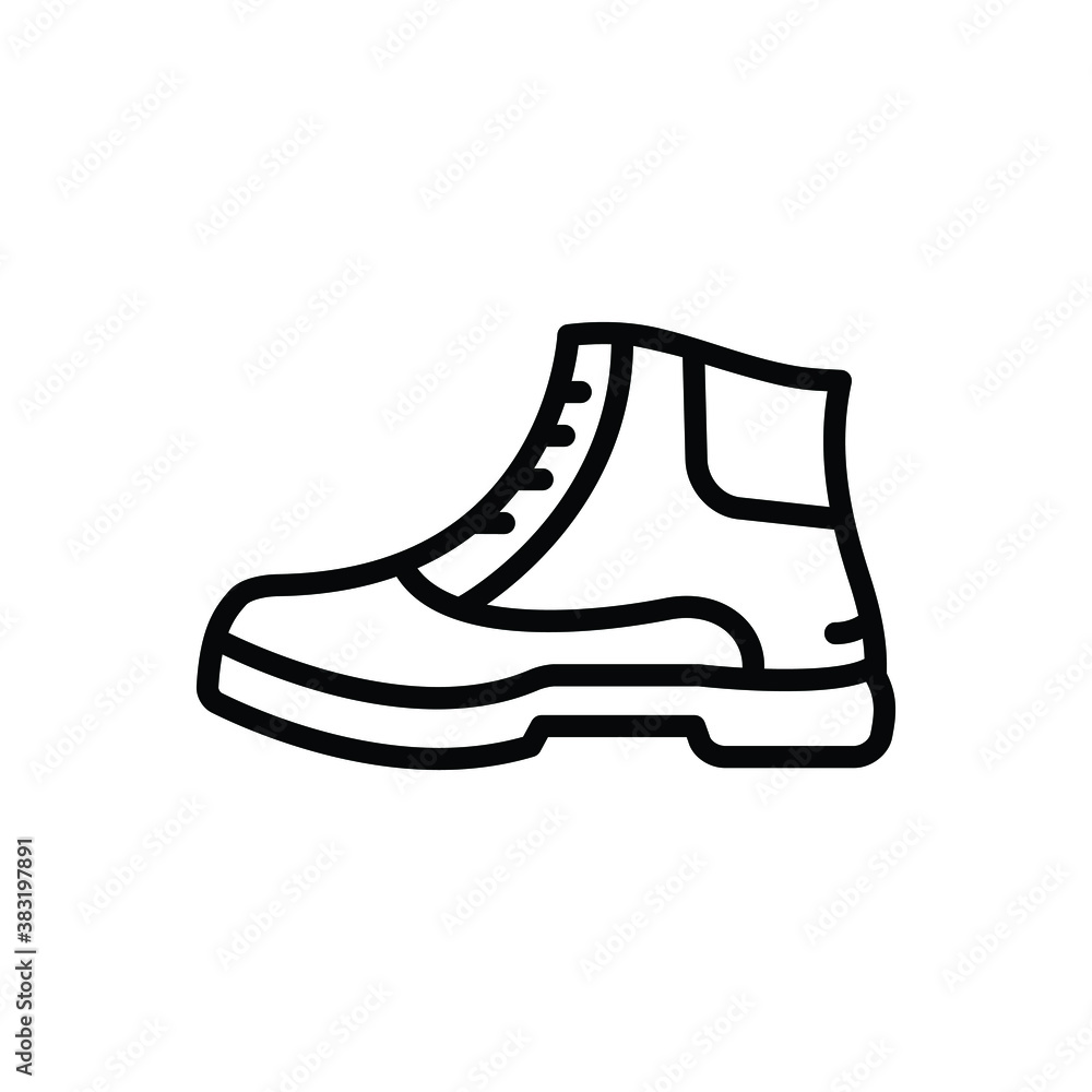 Black line icon for shoe