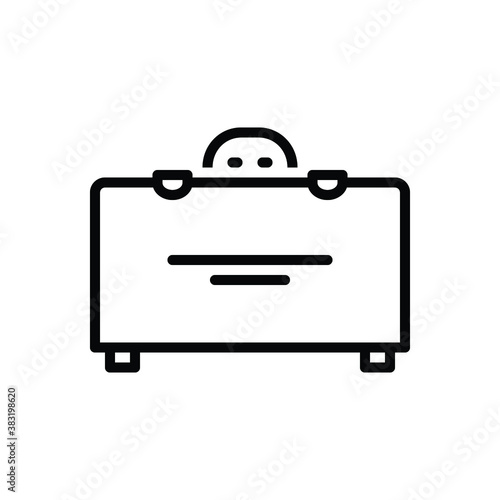 Black line icon for disappear