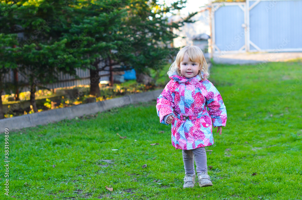 caucasian child outdoor in the park caucasian child outdoor in the park