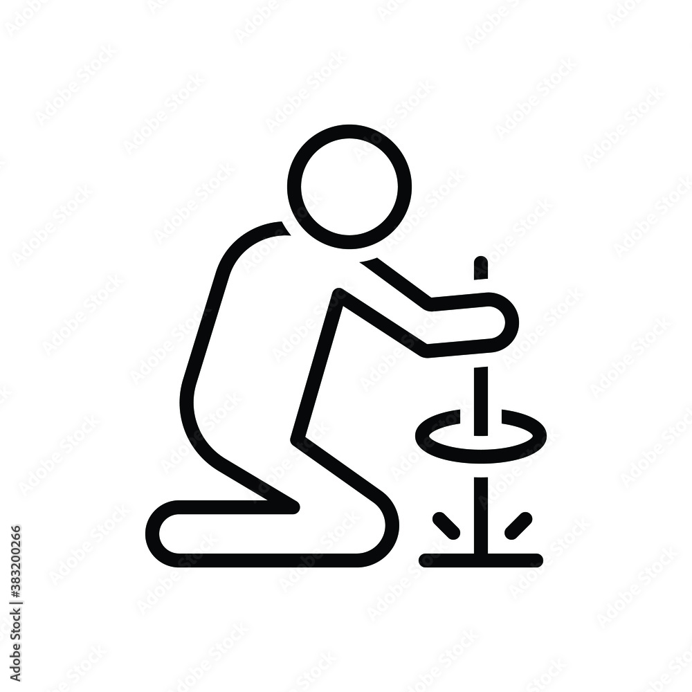 Black line icon for survive Black line icon for survive