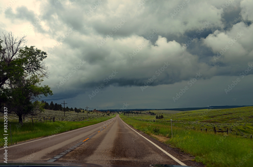 Montana - Storm Clouds on the Horizon over Highways 3 & 12