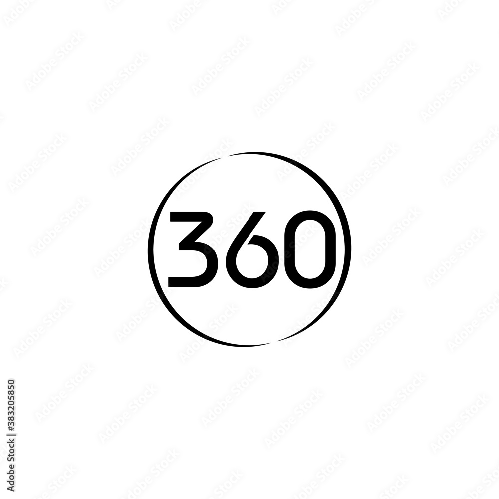 number eight ball 360 circle icon logo vector number eight ball 360 circle icon logo vector