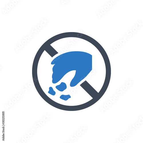 Do not littering sign icon