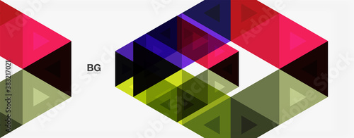 Mosaic triangle pattern abstract background for cover, banner, flyer and poster and other template