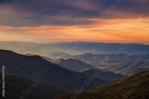 Sunset over an overlook along the Blue Ridge Parkway © Andrew S.