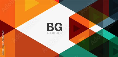 Mosaic triangle pattern abstract background for cover, banner, flyer and poster and other template