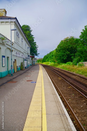 train arriving at train station