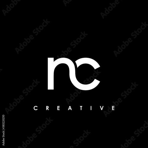 Tableau sur toile NC Letter Initial Logo Design Template Vector Illustration