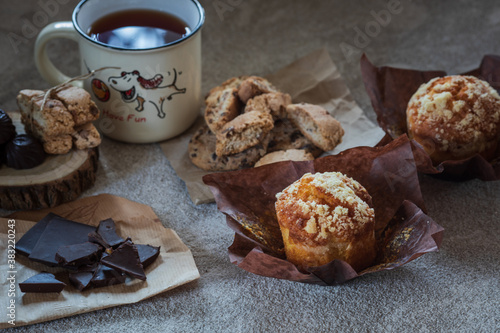 Wallpaper Mural biscuits, muffins and dried fruits for tea
 Torontodigital.ca