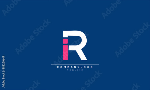 IR Abstract initial monogram letter alphabet logo design