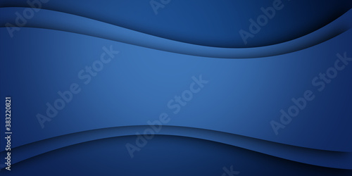  Paper layer blue abstract background. Curves and lines use for banner, cover, poster, wallpaper, design with space for text