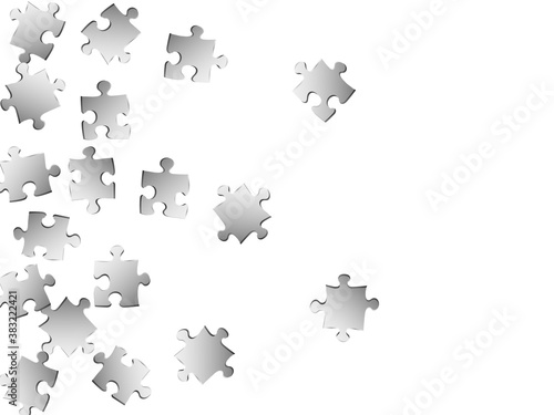 Abstract crux jigsaw puzzle metallic silver parts 