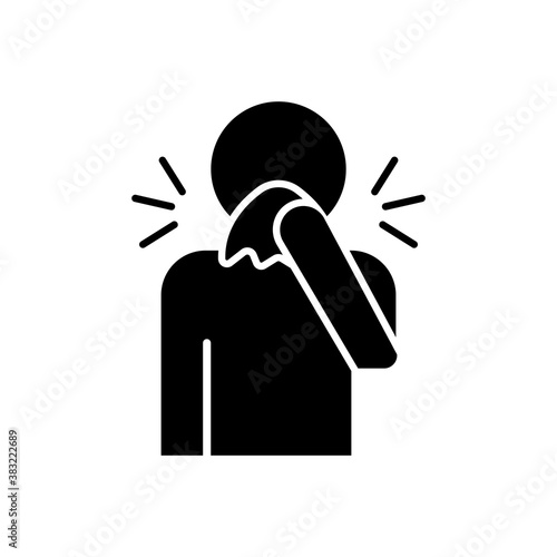 person sneezing icon