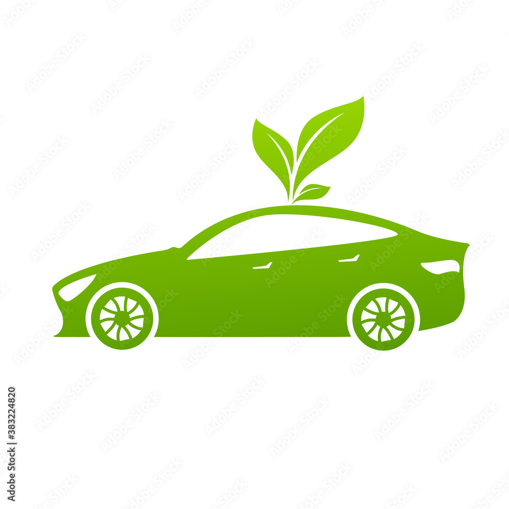 car eco green friendly machine vector icon
