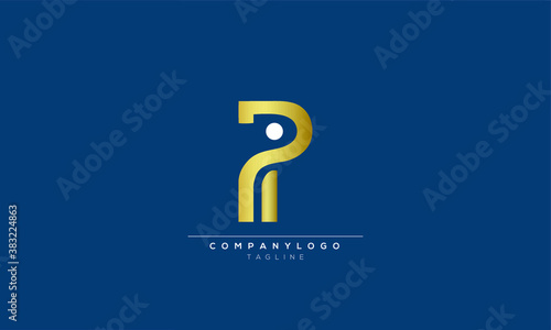 PI Abstract initial monogram letter alphabet logo design