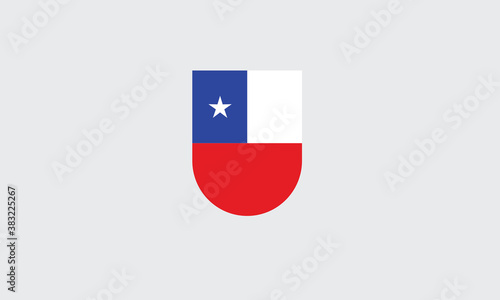 Chile flag shield vector illustration