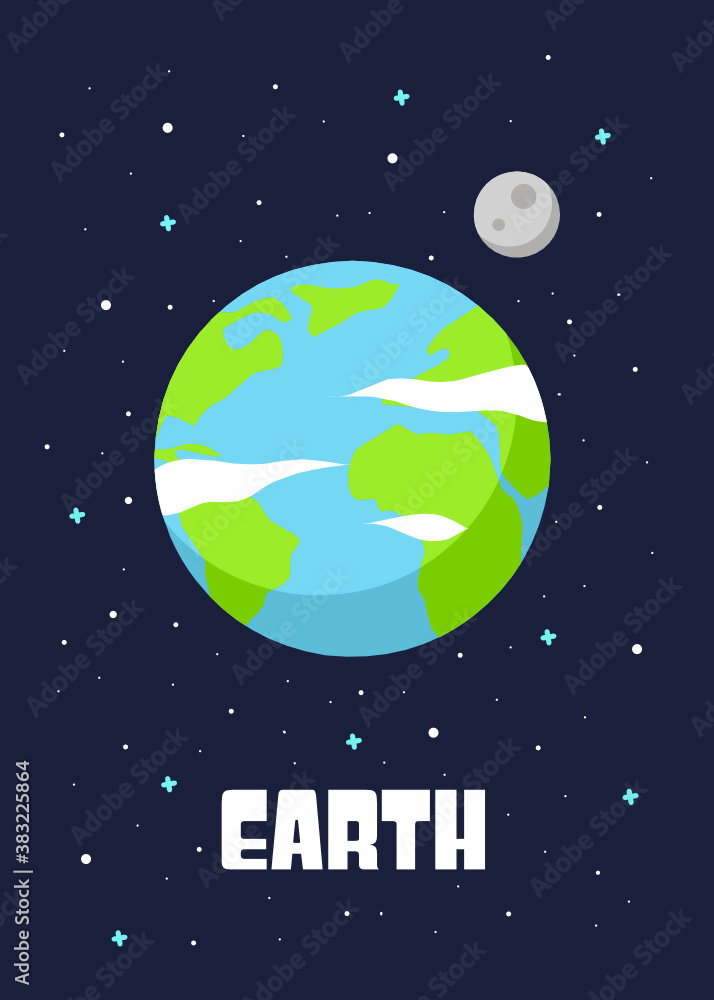 The Earth Planet design, Vector illustrations of the of the earth planets in cartoon style. The Earth Planet design, Vector illustrations of the of the earth planets in cartoon style.