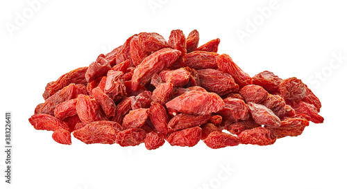 dried goji berries with clipping path