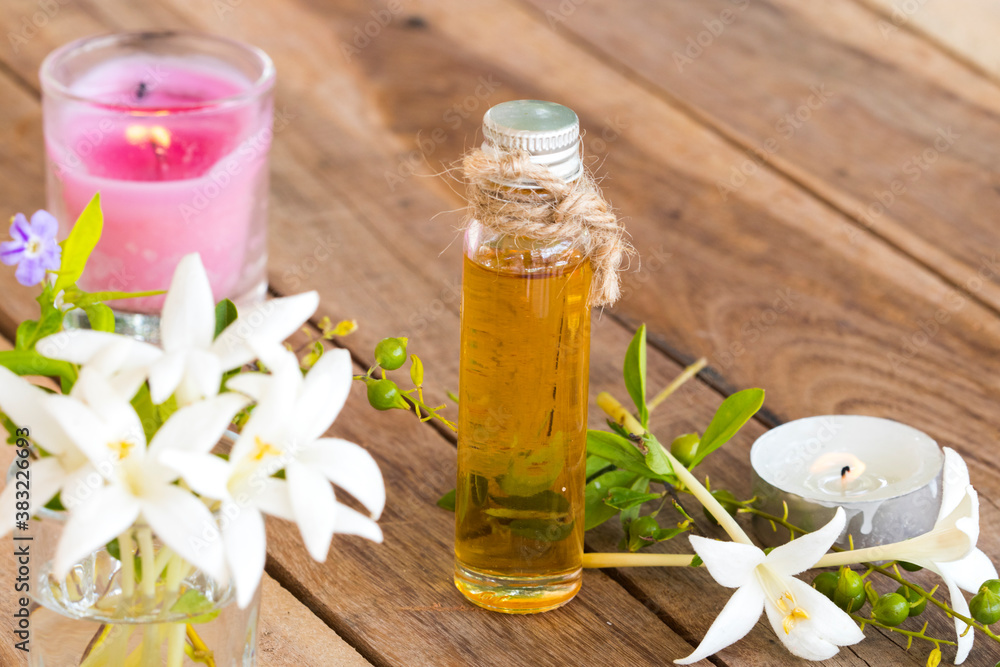 herbal essential oils aromatherapy extract flowers cock tree local flora of asia of lifestyle relaxation decoration on background wooden herbal essential oils aromatherapy extract flowers cock tree local flora of asia of lifestyle relaxation decoration on background wooden