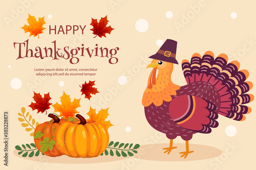 thanksgiving card background design template	